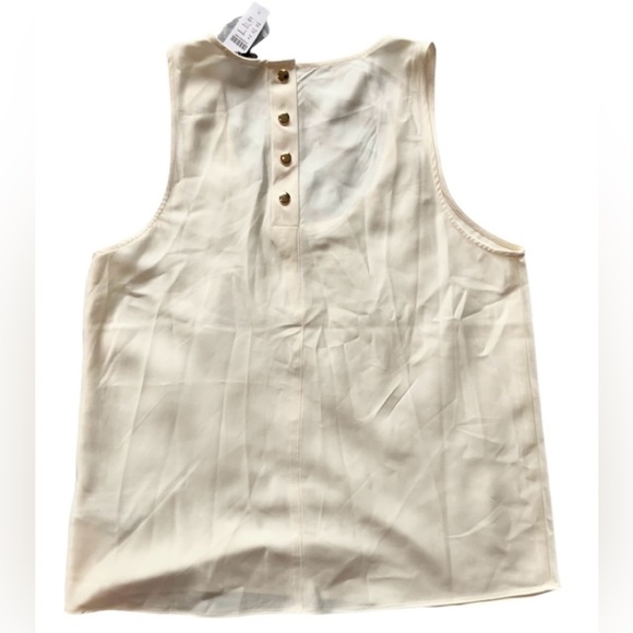 NWT J.Crew Sleeveless Shell top in Everyday Crepe Ivory Sz M BP574 - Picture 6 of 7